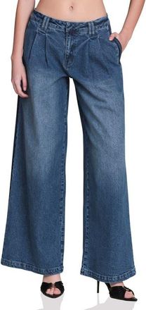 Avec Les Filles Wide Leg Jeans in Dark Blue Wash at Nordstrom, Size 25
