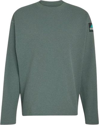 adidas Equipment Waffle Longsleeve Tee - Heren - Sportshirts - Groen - L - Polyester - Fitness