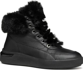Geox Zwarte enkellaarsjes voor vrouwen - Dames - Winterlaarzen - Zwart - 36 EU - Leer - Schoenen