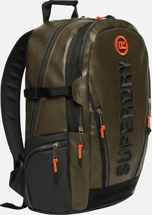 Superdry Mens Superdry Unisex Tarp Embroidered Backpack - Olive Green - OS - Size: ONE size