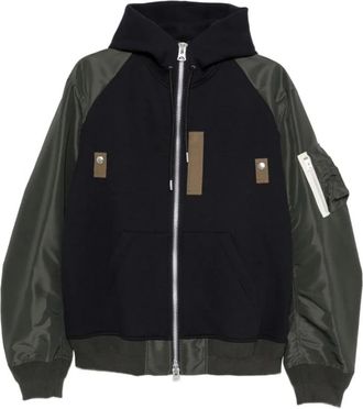 sacai Sponge Sweat Hoodie - Heren - Vesten met rits - Veelkleurig - S - Katoen - Hoodies & sweatvesten