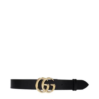 Gucci Cintura Gucci Marmont Uomo Pelle Nera