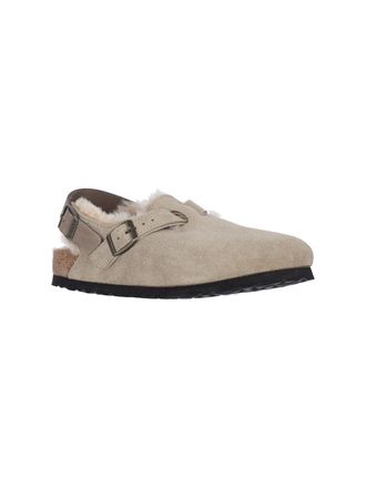 Birkenstock Unisex Sandals Beige Suede Leather