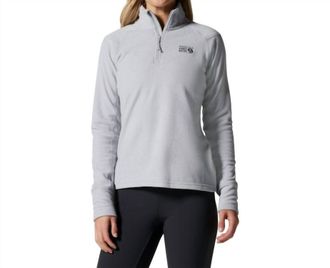 Mountain Hardwear Microchill 1/4 Zip Pullover In Glacial Heather