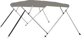 vidaXL Vidaxl Toldo Bimini De 4 Arcos Gris 243x180x137 Cm