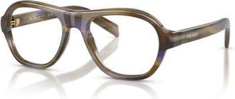 Prada 52mm Rectangle optical glasses in Brown at Nordstrom
