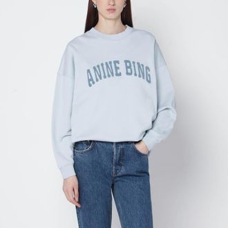 Anine Bing Light blue Miles sweatshirt with logo