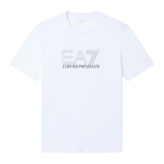 Emporio Armani T-Shirts, male, White, Size: 2XL Short Sleeve T-Shirt