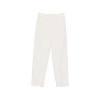Brunello Cucinelli White Flat Front Pants