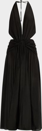 Zimmermann Rhiannon Plunge Halter Maxi Dress