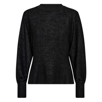 Co'Couture Round-neck Knitwear, female, Black, Size: S KylieCC Sweater