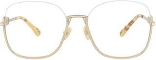 Chlo&eacute; 56mm Square Optical Glasses in Gold Gold Transparent at Nordstrom Rack