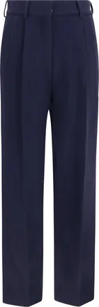 Blaz&eacute; Milano Womens Pants Alcanara Fox Lightweight Wool Navy Fleece (ovis Aries) Trousers