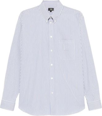 Fendi striped long-sleeved shirt - Wit