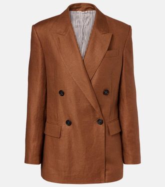 Brunello Cucinelli Double-breasted linen blazer