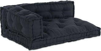 vidaXL Cuscino per Divano Pallet 3 pcs Antracite Tessuto - Vidaxl