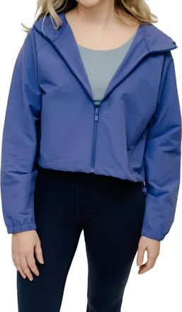 Mono B Neve Cropped Zip Jacket In Dusty Purple
