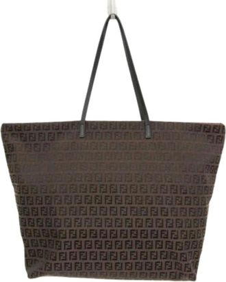 Fendi Pre-owned Zucchino Tote Bag - Dames - Vintage Shopper - Bruin - ONE Size - Leer - Vintage