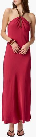 Cami NYC Giulia Hammered Silk Halter Dress in Huckleberry at Nordstrom, Size Xx-Small