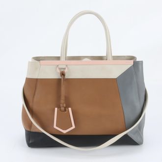 Fendi Multi-Color Leather Handbag Shoulder Bag Tote Bag (Pre-Owned)