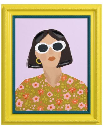 Empire Art Direct Sunshine Chic Hand-Painted Embellished Canvas Wall Art With Baroque Frame