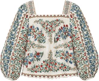 Farm Rio Fruit Beauty Scarf Shirt - Dames - Blouses - Veelkleurig - M - Katoen - Overhemden