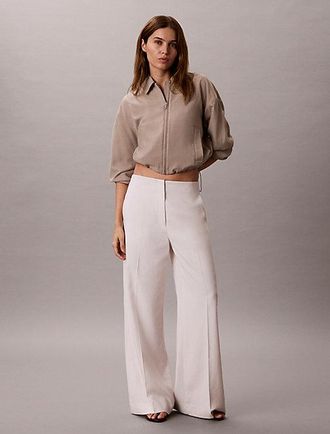Calvin Klein Lyocell Linen Blend Dress Trousers