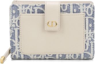 Dior Blue Jacquard Wallet (Bi-Fold) (Pre-Owned)