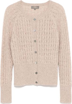 N.Peal Moving Rib cardigan - Brown
