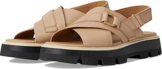 Sorel Rein CBtm Crisscross Sandals Womens Sandals Honest Beige/Black : 10.5 B - Medium, Leather