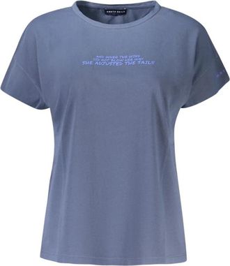 North Sails Blauw reli&euml;f logo T-shirt - Dames - T-shirts - Blauw - S - Tops