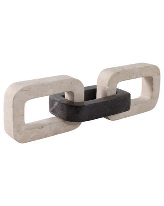 Sagebrook Home 13X4in Marble Chain Link Object