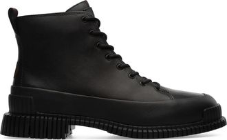 Camper Enkellaarsjes met veters - Dames - Veterlaarzen - Zwart - 36 EU - Leer - Schoenen
