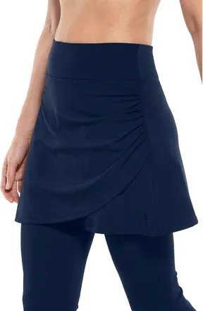 Coolibar Kahula Skirted Swim Capris, UPF 50+ Sun Protection in Navy at Nordstrom, Size Xx-Large
