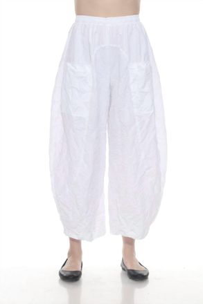 Moonlight Krinkle Fabric Pants In White