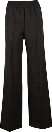 Dolce & Gabbana Classico a Tuta Broek - Dames - Wijde Broeken - Bruin - XS - Wol - Broeken