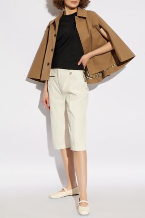 Burberry T-shirt With Side Drawstrings, Womens, Black