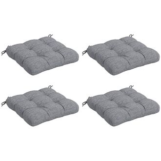 OUTSUNNY Cojines para sillas 48x48x10 cm gris