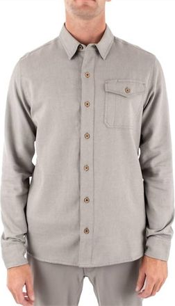 Dakota Grizzly Jetty Essex Oyster Twill Shirt In Heather Grey