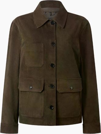 Belstaff Mens Belstaff Trail Suede Jacket Bark - Tan - Size: 42/Regular