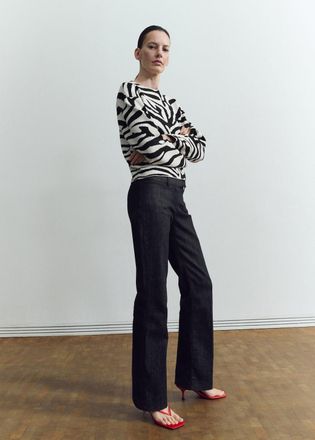 Mango Pullover maglia stampa nero - Donna - XS - MANGO