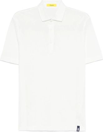 Drumohr Katoenen polo shirt - Heren - Polos - Wit - S - Katoen - Tops