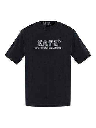 A Bathing Ape rhinestone-embellished T-shirt - men - Cotton - M - Black