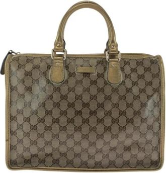 Gucci Pre-owned Tote Bags, female, Brown, Size: ONE SIZE Pre-owned Fabric totes