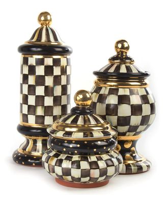 MacKenzie-Childs Courtly Check Column Canister