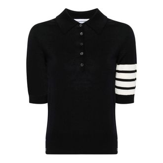 Thom Browne Wool 4-bar Relaxed Polo