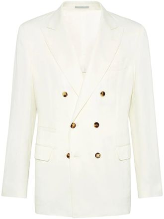 Brunello Cucinelli double-breasted blazer - Neutrals