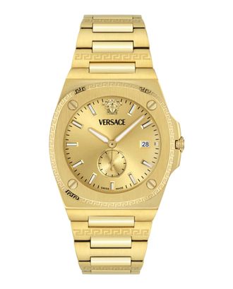 Versace Tolomeo Mens Gold Watch VE0V00525 Stainless Steel - One Size