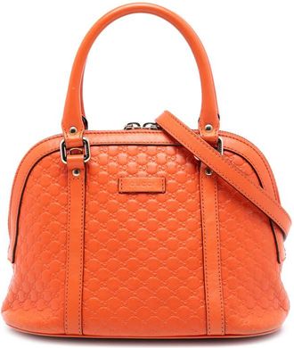 Gucci Pre-owned Gucci Mini Microguccissima Dome Satchel Ladies 449654 493075