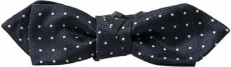 Dolce & Gabbana Polka Dot Silk Adjustable Papillon Bow Tie - Heren - Accessoires - Blauw - ONE Size - Accessoires